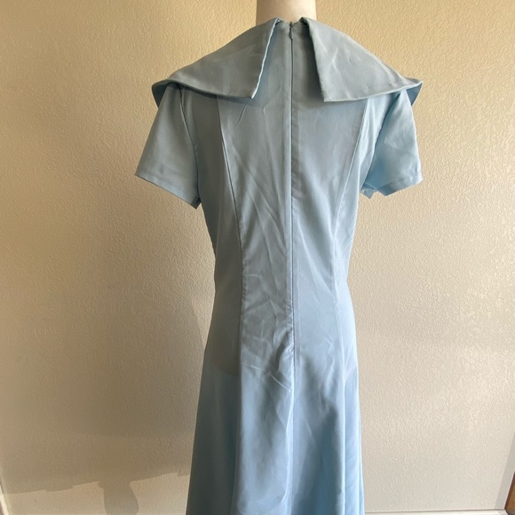 Tatyana Robins Egg Blue Midi A-Line dress - Picture 4 of 6